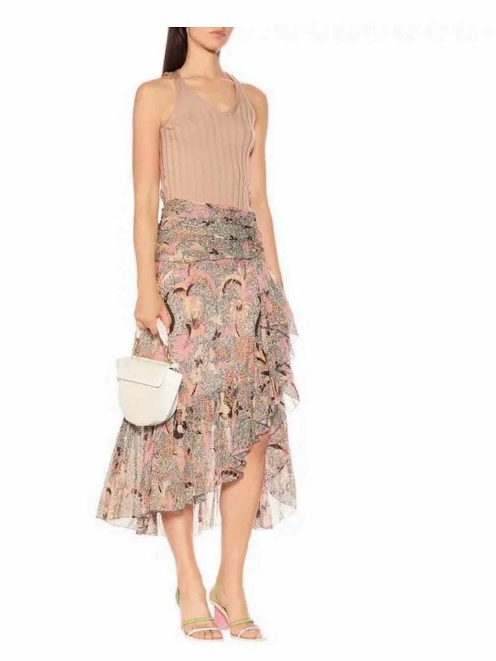 Ailie Cotton And Silk-Blend Skirt